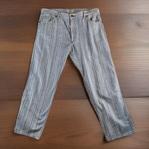 Wrangler Sunset Striped Mid Rise Straight Jeans Womens 32 Fits (35x27.5) Boho